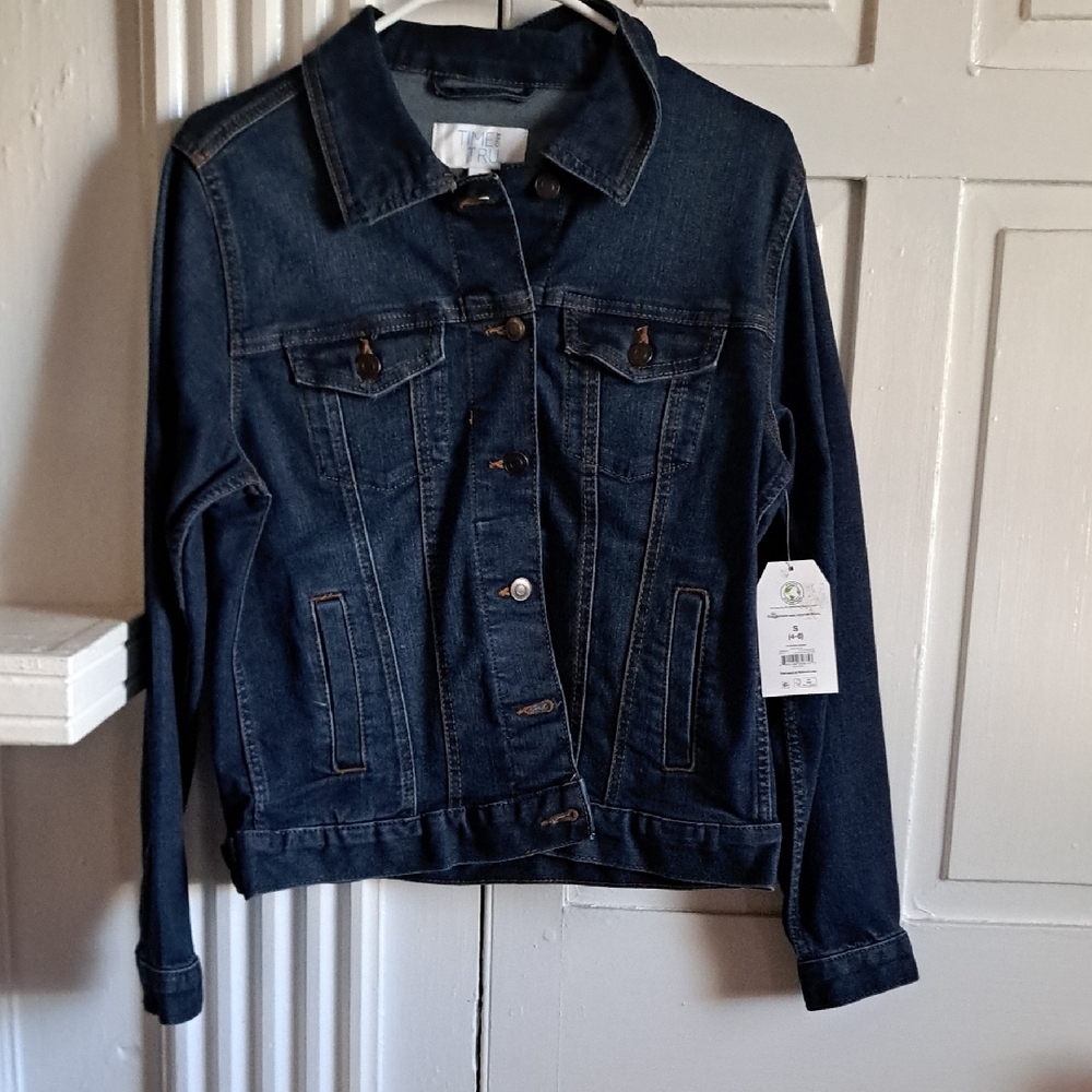 Time and Tru Dark Blue Jean Jacket